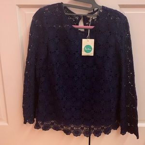 BRAND NEW BLUE BODEN LACE BLOUSE